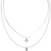 Guess 4G Crush Silver Layered Necklace