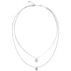 Guess 4G Crush Silver Layered Necklace