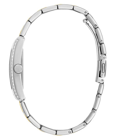 Guess Bonnie Two Tone & Green Rectangle Dial Watch