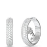Guess Crazy Silver & Crystal Hoop G Logo Earrings