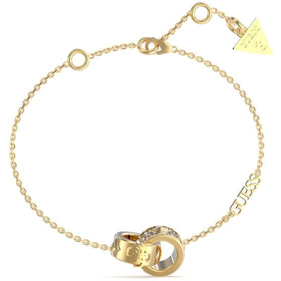 Guess Forever Interlinked Hoop Gold Bracelet