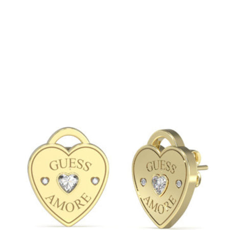 Guess Gold Amore Heart Stud Earrings