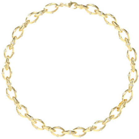 Guess Gold Bamboo Chunky Necklace