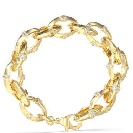 Guess Gold Bamboo Chunky Bracelet