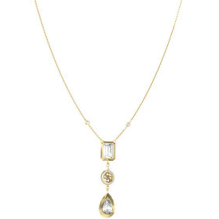 Guess Gold Light Drop Pendant Necklace