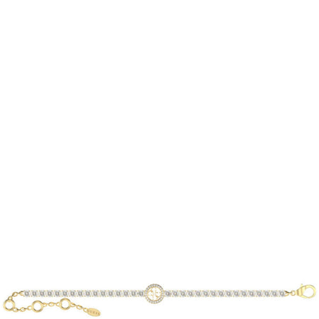 Guess Gold Paradise 4G Logo Clear Crystal Bracelet