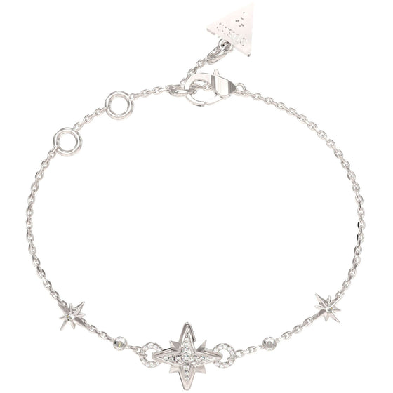 Guess In The Sky Silver Star Charm Bracelet