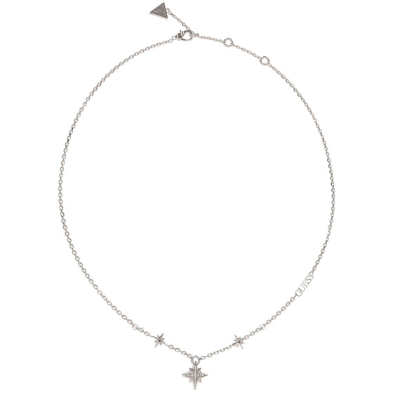 Guess In the Sky Silver Star Charm Necklace