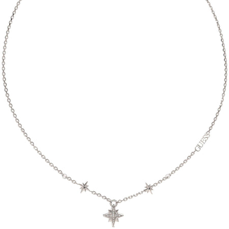 Guess In The Sky Silver Star Charm Necklace