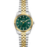 guess-jada-two-tone-green-round-dial-watch