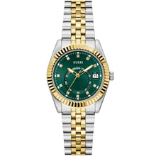 guess-jada-two-tone-green-round-dial-watch
