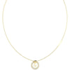 Guess Knot You Gold & White Enamel Crystal Necklace