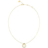 Guess Knot You Gold & White Enamel Crystal Necklace