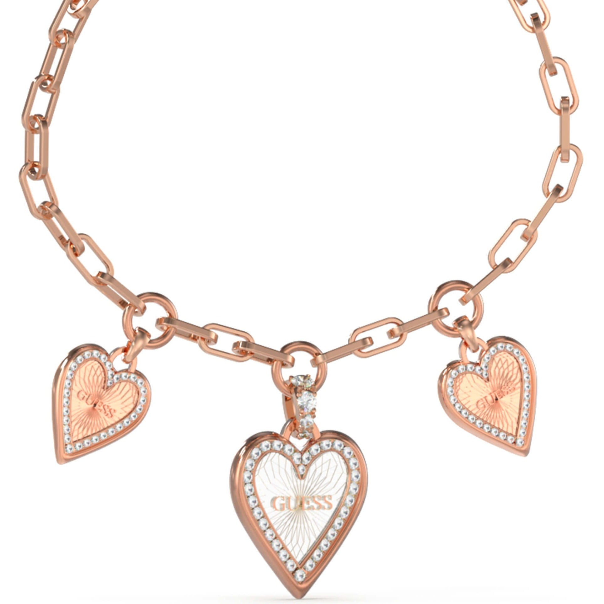 Guess | Jewelry | Guess Pearl Heart Charm Bracelet | Poshmark