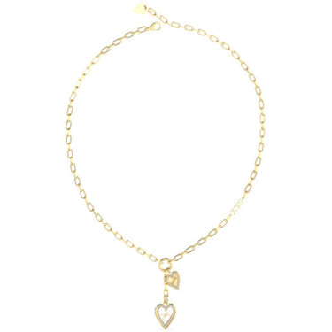 Guess Love Me Tender Two Tone Heart Charm Necklace