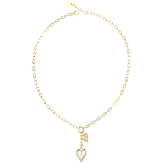 Guess Love Me Tender Two Tone Heart Charm Necklace