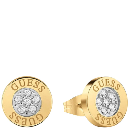 Guess Party Multi Crystal Gold Stud Earrings