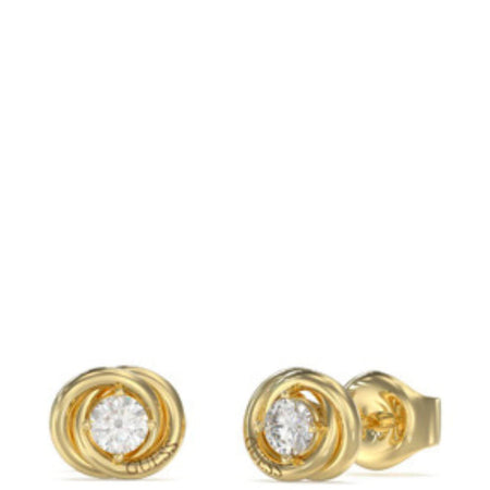 Guess Perfect Links Gold Stud Earrings