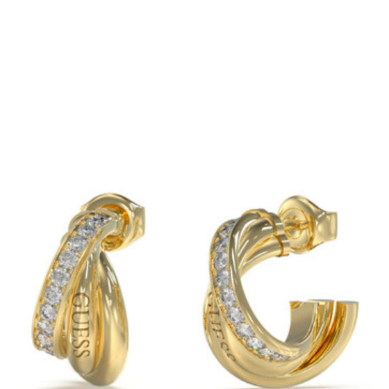 Guess Perfect Links Mini Hoop Earrings - Gold