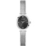 silver ladies watch with oval dial