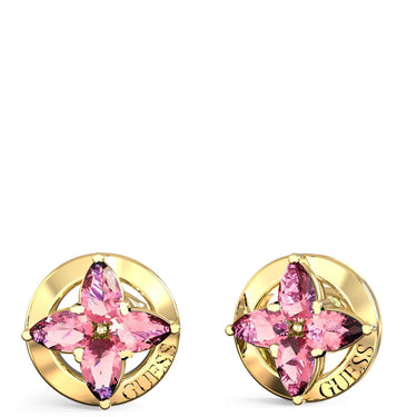 guess-secret-garden-gold-pink-flower-stud-earrings