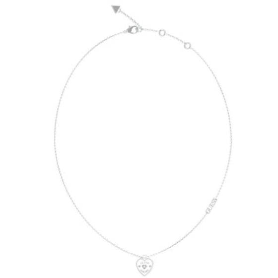 guess-silver-amore-heart-necklace