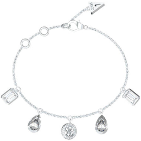 Guess Silver Light Crystal Charm Bracelet