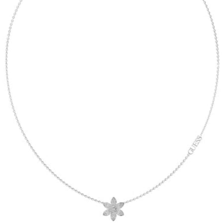 Guess White Lotus Silver Necklace