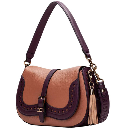 Hispanitas Almond & Burgundy Saddle Bag