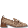 ladies pale brown loafer shoe