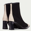 Hispanitas Black & Cream Leather Pointed Toe Boots