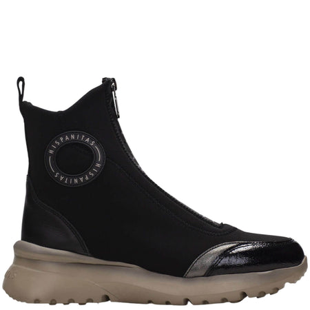 Hispanitas Black Front Zip Sneaker Boots