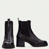 Hispanitas Black Leather Chunky Chelsea Boots