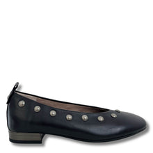 hispanitas-black-leather-studded-flat-pumps
