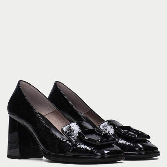 Hispanitas Black Patent Leather High Heeled Shoes