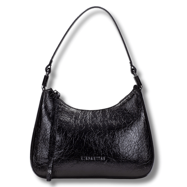 Hispanitas Black Patent Shoulder Bag
