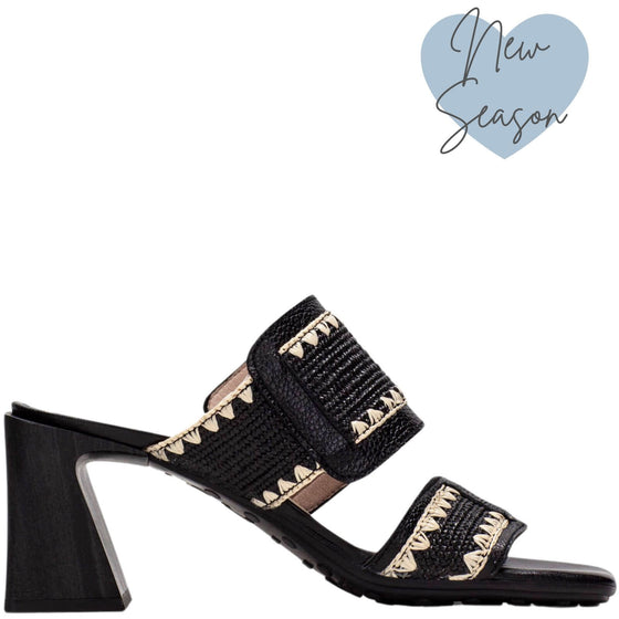 hispanitas-black-rafia-square-toe-mule-sandals