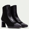 Hispanitas Black Suede Leather Pointed Toe Boots