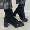 Hispanitas Black Platform Front Zip Boots