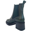 Hispanitas Dark Green Leather Chunky Chelsea Boots