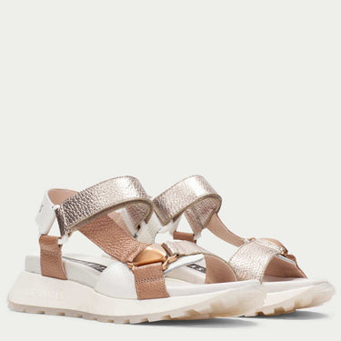 metallic strapped sporty sandals