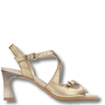 ladies gold leather strappy sandals