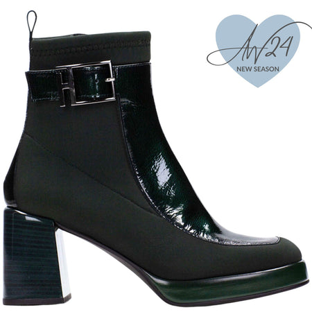 Hispanitas Green Leather Platform Boots