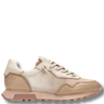 Beige sneaker with a textured design on a white background