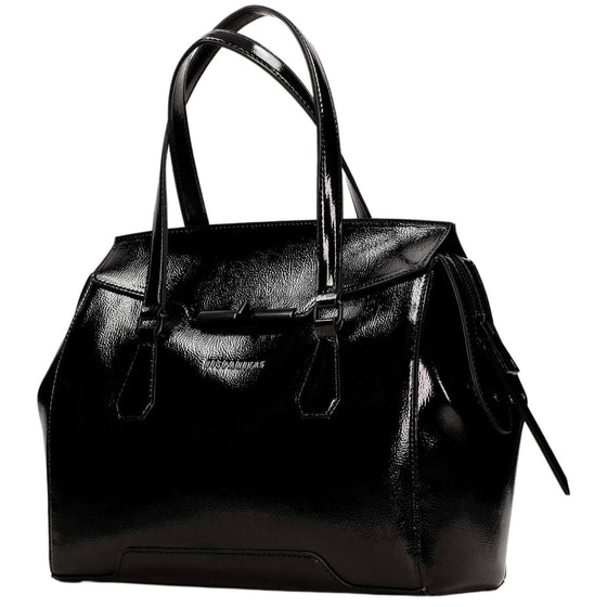 Hispanitas Patent Leather Shoulder Bag - Black