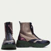 Hispanitas Pewter & Green Leather Sneaker Boots