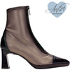 Hispanitas Pewter & Navy Leather Pointed Toe Boots