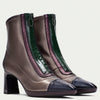 Hispanitas Pewter & Navy Leather Pointed Toe Boots