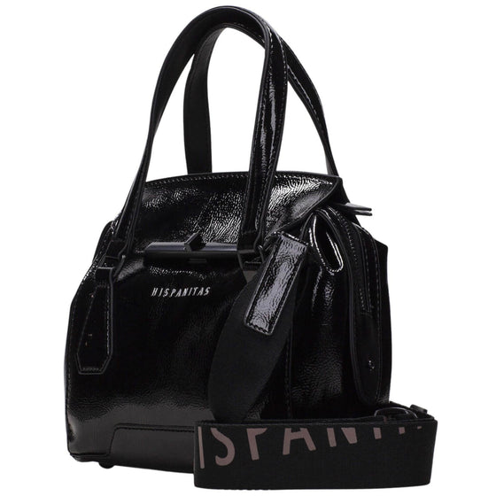 Hispanitas Patent Leather Shoulder Bag - Black