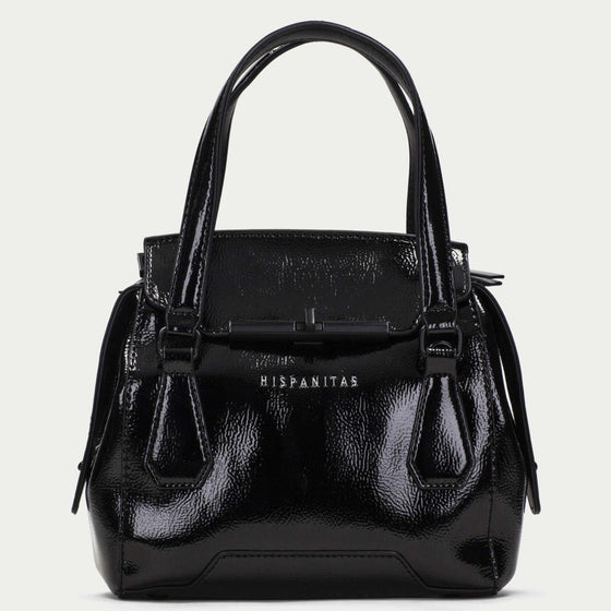 Hispanitas Patent Leather Grab Bag - Black